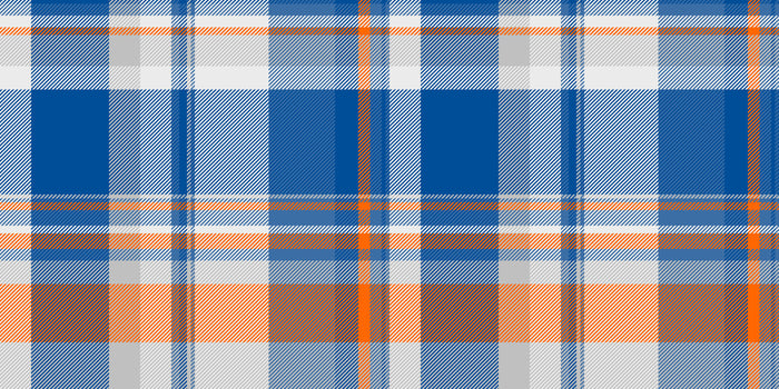 Sparse tartan textile check, copy space seamless pattern. Masculine fabric texture plaid background in cyan and white colors. vector