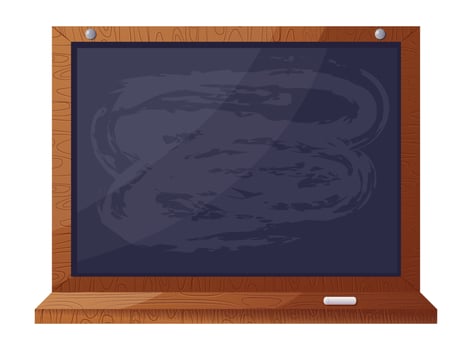 Empty Classroom Chalkboard with Wooden Frame vector