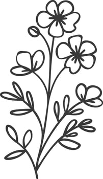 A black and white drawing of a flower vector