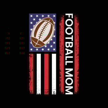American Flag Football Mom vector
