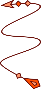 Curved and Zigzag Arrow Illustration png