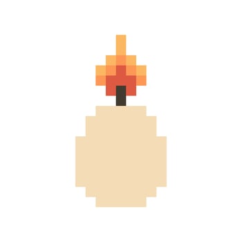 warm candles pixel art for your needs vector