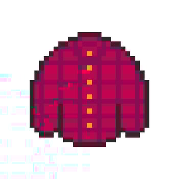 flannel shirt pixel art for your needs vector