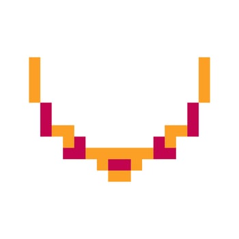 necklace pixel art vector