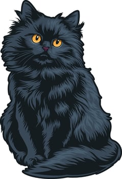 Black cat design template vector
