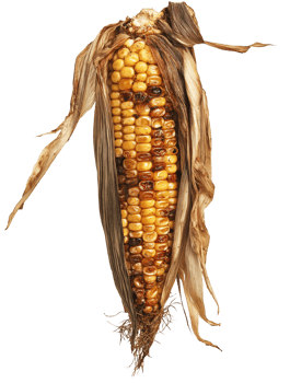 rotten baby corn on isolated background png