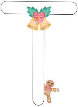 alphabet T in Christmas theme png