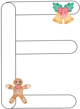 alphabet E in Christmas theme png