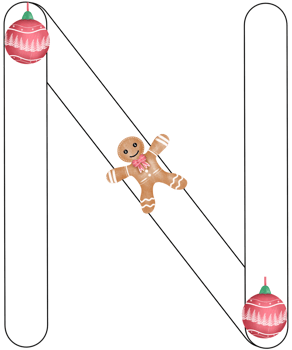 alphabet N in Christmas theme png
