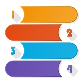 Infographic with 4 steps, process or options. png