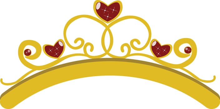 Tiara Crown on White Background vector