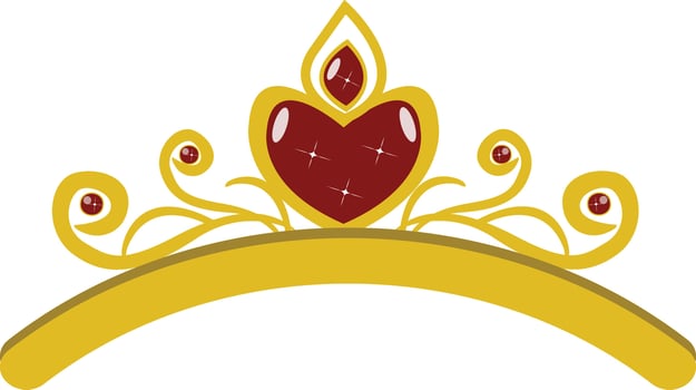 Tiara Crown Illustration in Minimalist Design vector