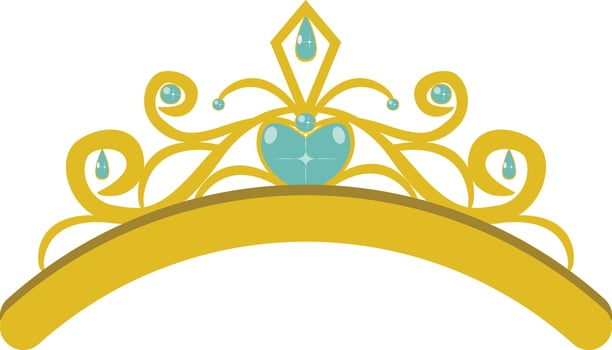 Tiara Crown Illustration with Cartoon Design vector