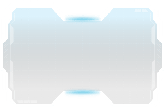 Transparent Sci Fi Modern User Interface. Futuristic HUD, for game UI square shape design. png