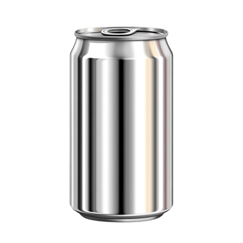 A sleek, metallic beverage can design ideal for various marketing purposes and drink packaging themes. png