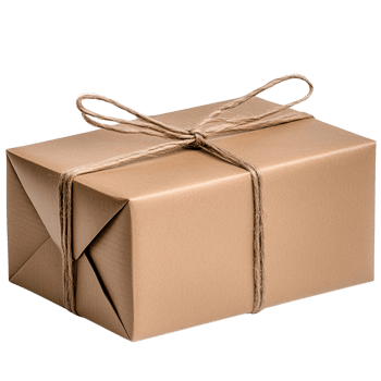 A beautifully wrapped gift box tied with twine, perfect for special occasions and celebrations like birthdays and holidays. png