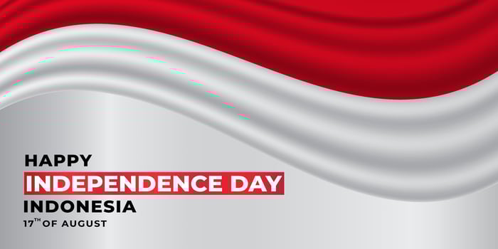 Indonesia Happy Independence Day Celebration 17th of August illustration. Indonesia holiday design background for social media post, banner, poster, greeting card, template vector