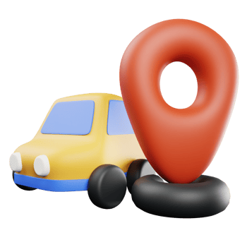3D Ilustration Car Location png
