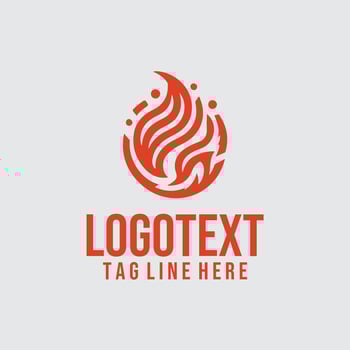 A logo design for a company that is called 'fire' vector