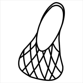 mesh bag illustration, Hand-drawn doodles illustration.Line art vector