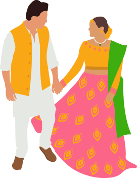 Indian wedding Couple Haldi ceremony portrait for Haldi invite png