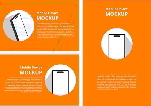 smart phone device mockup template set vector