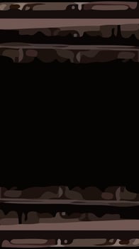 Aesthetic abstract composition with much unique combination of shapes and brown colors vector