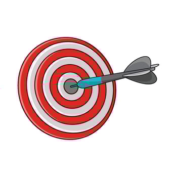 illustration of goal Bullseye of Success vector
