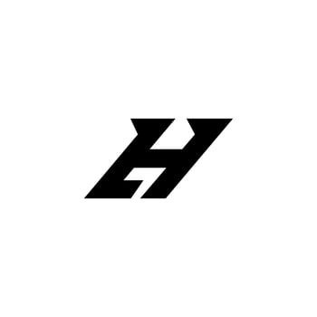 simple H letter logo design vector