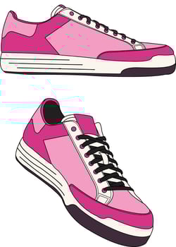Sneakers shoes, Sneakers in flat style, isolated sneakers shoes fashion. Sneakers colorfull vector