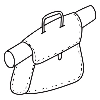 Hand drawn backpack, bag. Doodle illustration vector