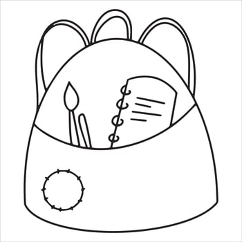 Hand drawn backpack, bag. Doodle illustration vector