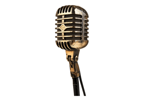 A vintage microphone on transparent background png