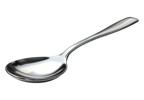 A shiny silver spoon. png