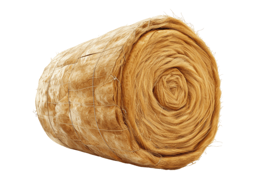 A roll of brown wool is wrapped around a black background png