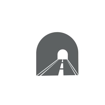 flat design tunnel road illustration. vector