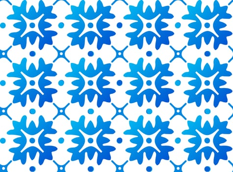 Blue abstract floral seamless pattern vector