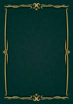 hand drawn golden frame background vector