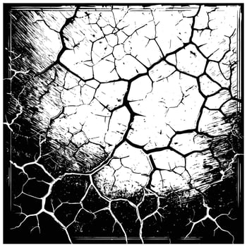 Cracked Surface Texture Illustration vector