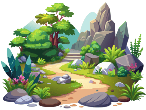 Tranquility Among the Rocks Digital Image png