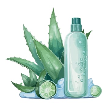 Organic herbal moisturizer for healthy skin therapy isolated vector