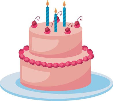 Birthday cake clipart vector