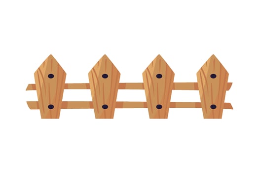 Wooden fence with holes illustration vector