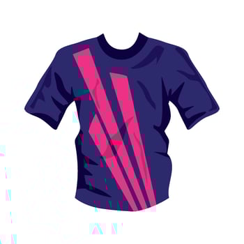 A purple t - shirt with pink stripes vector