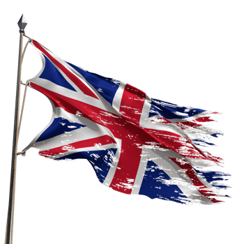 Flag of the United Kingdom flying png
