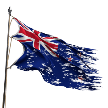 Flag of New Zealand waving png
