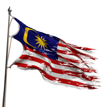 Malaysian flag waving png