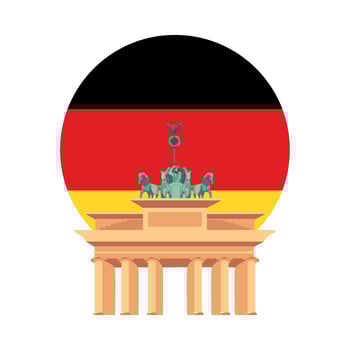 The brandenburg monument in germany vector