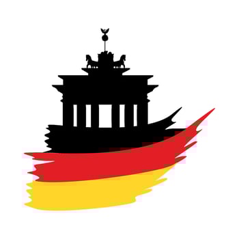 germany brandenburg gate culture vector