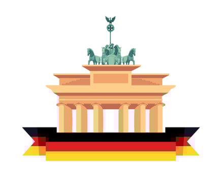 The brandenburg monument in germany vector